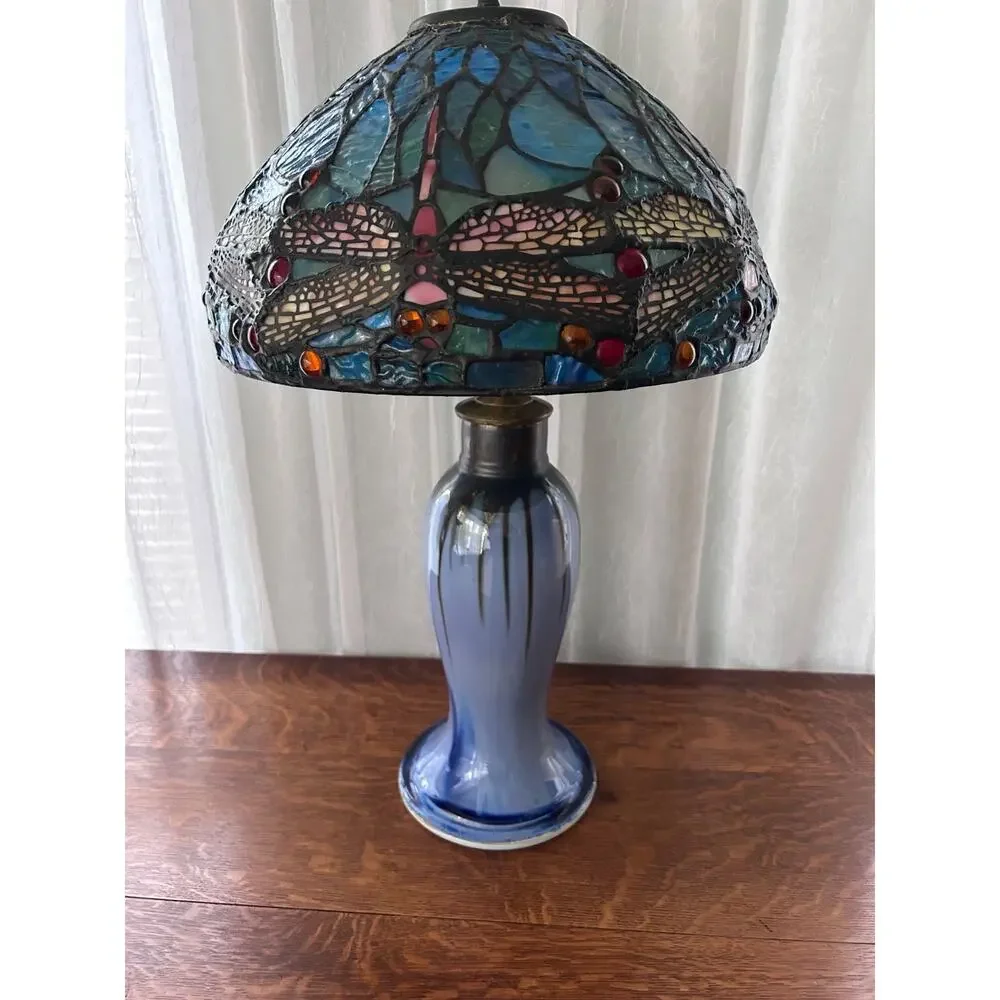 Blue Tiffany Style Dragonfly Hand Made 21